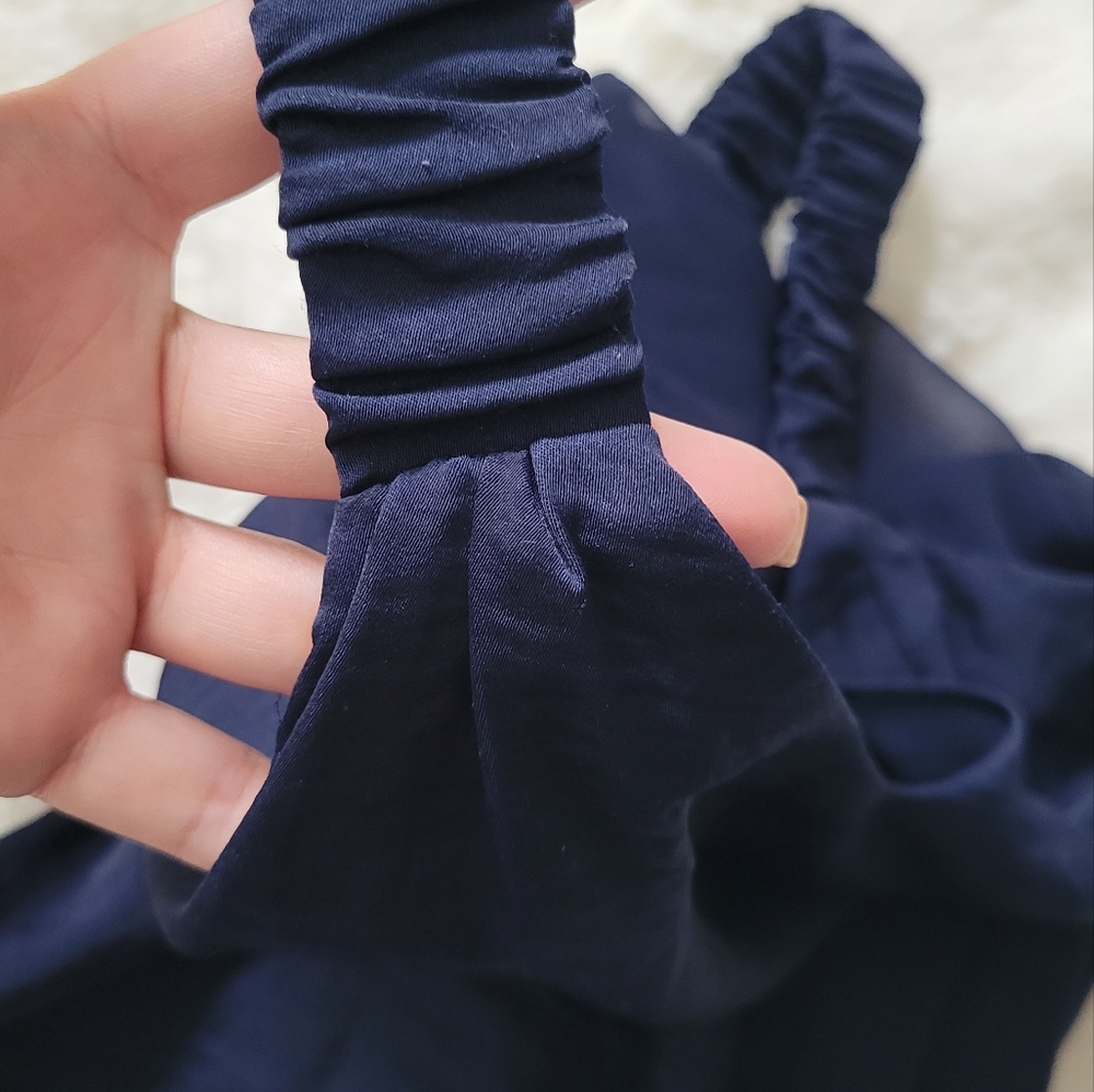 Vince Camuto Blue Sleeveless Fitted Tank Top - Picture 3 of 5